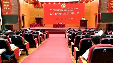 Kỳ họp thứ nhất HĐND phường Đoàn Kết khóa IV, nhiệm kỳ 2021 -2026.