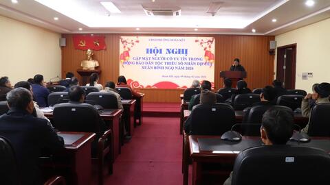 Đoàn Kết gặp mặt người có uy tín trong đồng bào dân tộc thiểu số.