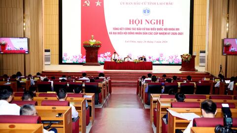 Hội nghị tổng kết công tác bầu cử đại biểu Quốc hội khóa XVI và đại biểu HĐND các cấp nhiệm kỳ 2026 - 2031.