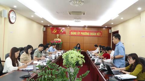 Đồng chí Đào Thị Lan Anh –TUV, Bí thư Đảng ủy phường đã chủ trì buổi làm việc với Ủy ban MTTQ phường và các cơ quan tham mưu, giúp việc Đảng ủy.