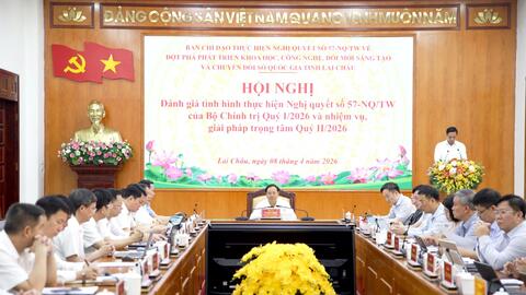 Hội nghị đánh giá tình hình thực hiện Nghị quyết số 57-NQ/TW, Quý I/2026.