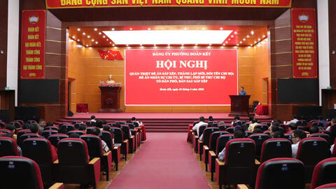 Đảng ủy phường Đoàn Kết tổ chức Hội nghị quán triệt Đề án thành lập chi bộ tổ dân phố trực thuộc và Đề án nhân sự