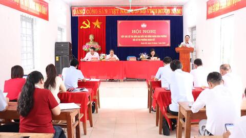 Phường Đoàn Kết tổ chức 03 hội nghị tiếp xúc cử tri sau kỳ họp thứ năm HĐND phường khóa V.