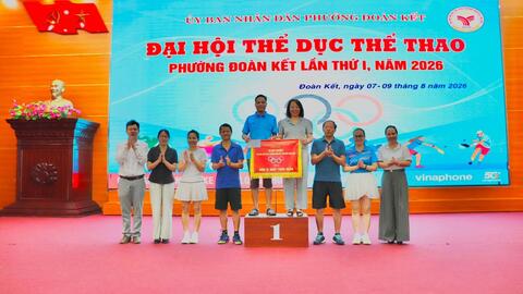 Đại hội Thể dục thể thao phường Đoàn Kết lần thứ I năm 2026 thành công tốt đẹp