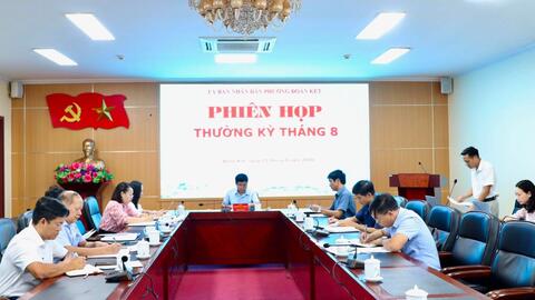 UBND phường Đoàn Kết tổ chức Phiên họp thường kỳ tháng 8