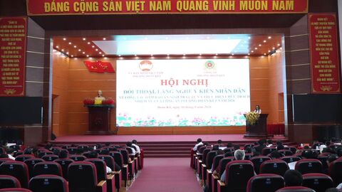 Hội nghị đối thoại, lắng nghe ý kiến Nhân dân về công tác bảo đảm an ninh, trật tự.