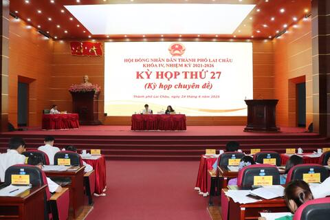 Kỳ họp thứ 27 (chuyên đề) HĐND thành phố khóa IV, nhiệm kỳ 2021-2026