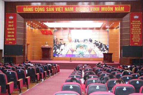 Hội nghị trực tuyến tập huấn phần mềm phục vụ công tác bầu cử.