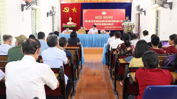 Hội nghị tiếp xúc cử tri giữa đại biểu HĐND 2 cấp với cử tri phường Đoàn Kết